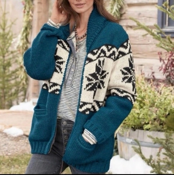 Lost Horizons Scandinavian wool zip up jacket size large extra large - Picture 3 of 16